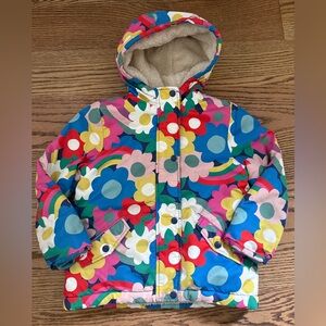 Mini Boden Colorful Floral Puffer Jacket